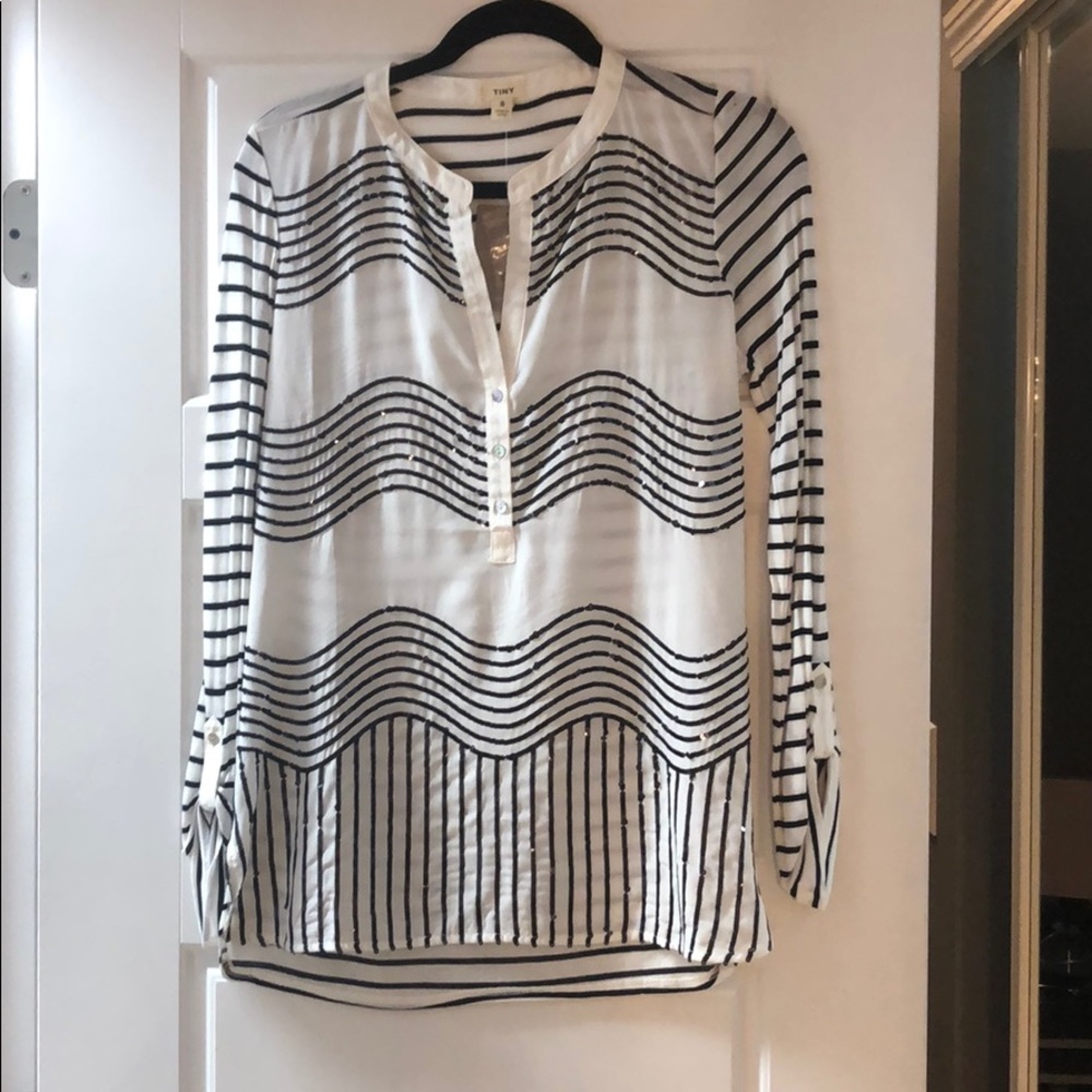 Silky top with sequin details